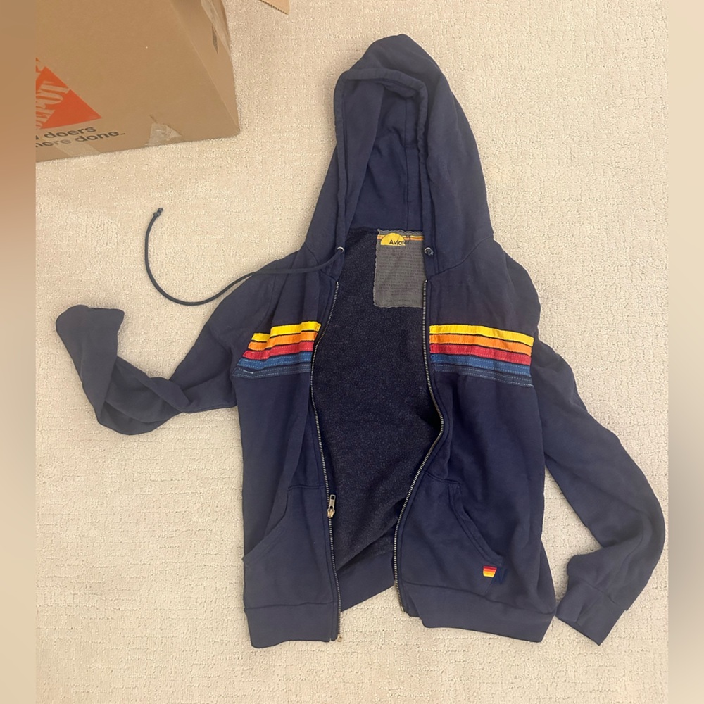 Aviator nation zip up Navy Hoodie
